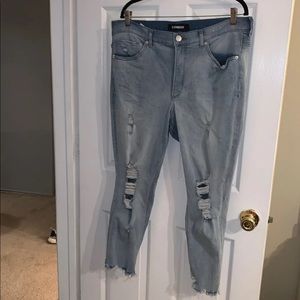 Express Ankle high rise stretch + jeggings